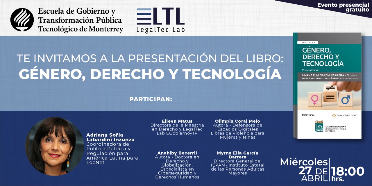 Presentación del libro: Género, derecho y tecnología